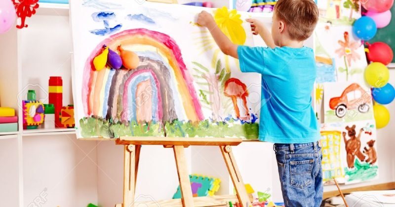 14742201-child-painting-at-easel-in-school-education